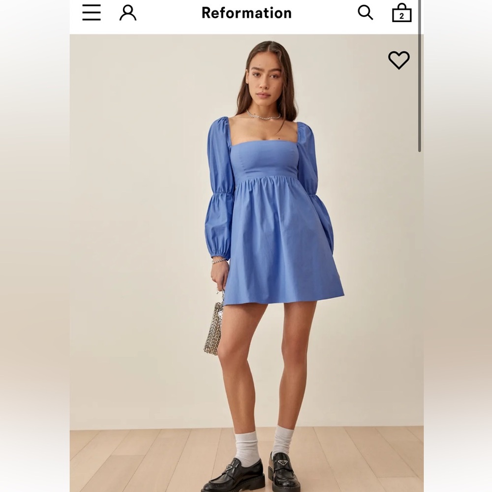 Reformation Michaela Dress Dusk - Size 10